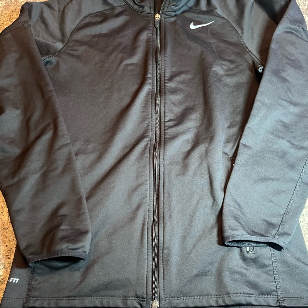 Nike Women’s Zip Up Workout Pullover Black Size Small